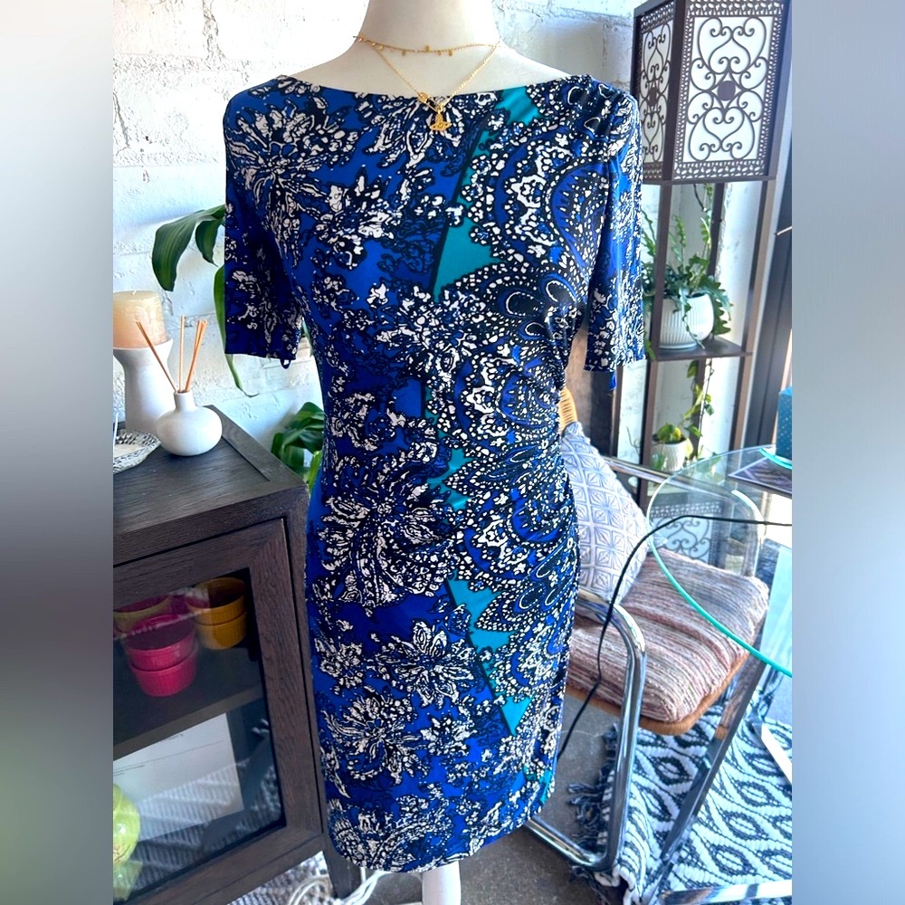 Jones NY Vibrant Blue Dress